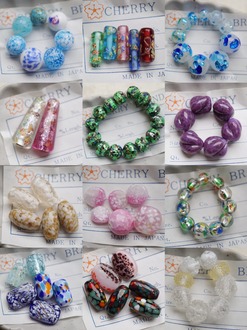 日本樱桃牌进口孤品古董珠合集【28】琉璃珠中古灯工玻璃珠材料