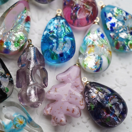 日本樱桃牌进口孤品吊坠古董珠合集【1】琉璃珠中古灯工玻璃珠材料