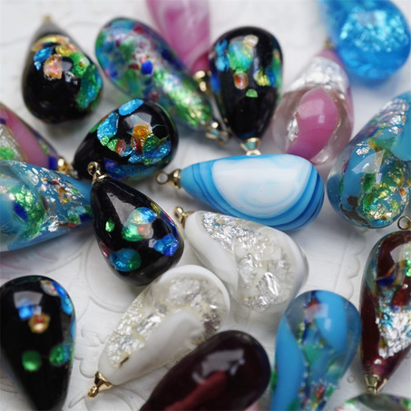日本樱桃牌进口孤品吊坠古董珠合集【2】琉璃珠中古灯工玻璃珠材料