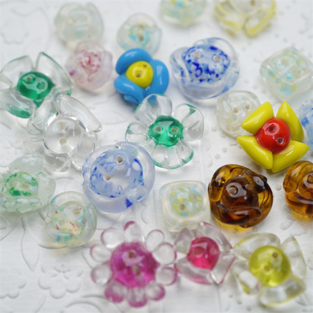 日本樱桃牌进口孤品扣子古董珠合集【1】琉璃珠中古灯工玻璃珠材料-6