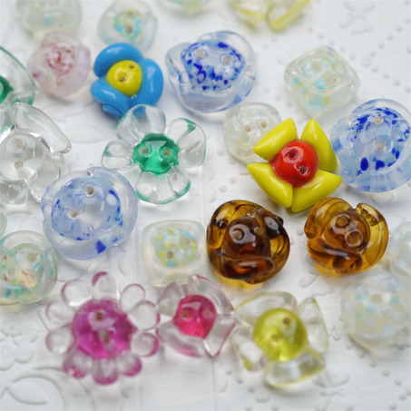 日本樱桃牌进口孤品扣子古董珠合集【1】琉璃珠中古灯工玻璃珠材料-10