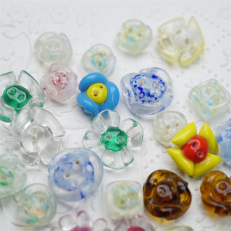 日本樱桃牌进口孤品扣子古董珠合集【1】琉璃珠中古灯工玻璃珠材料