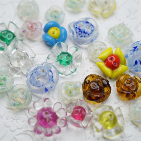 日本樱桃牌进口孤品扣子古董珠合集【1】琉璃珠中古灯工玻璃珠材料-9