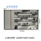 2300usd 320cm length Kfsee Book Cabinet