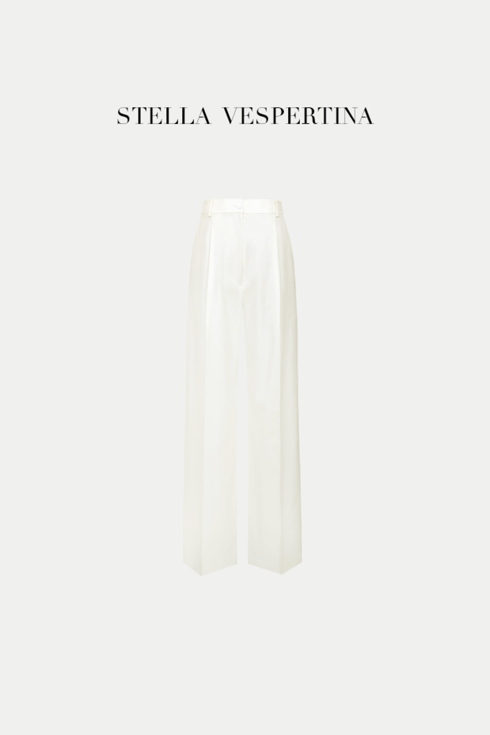 羊毛褶饰剪裁长裤-1