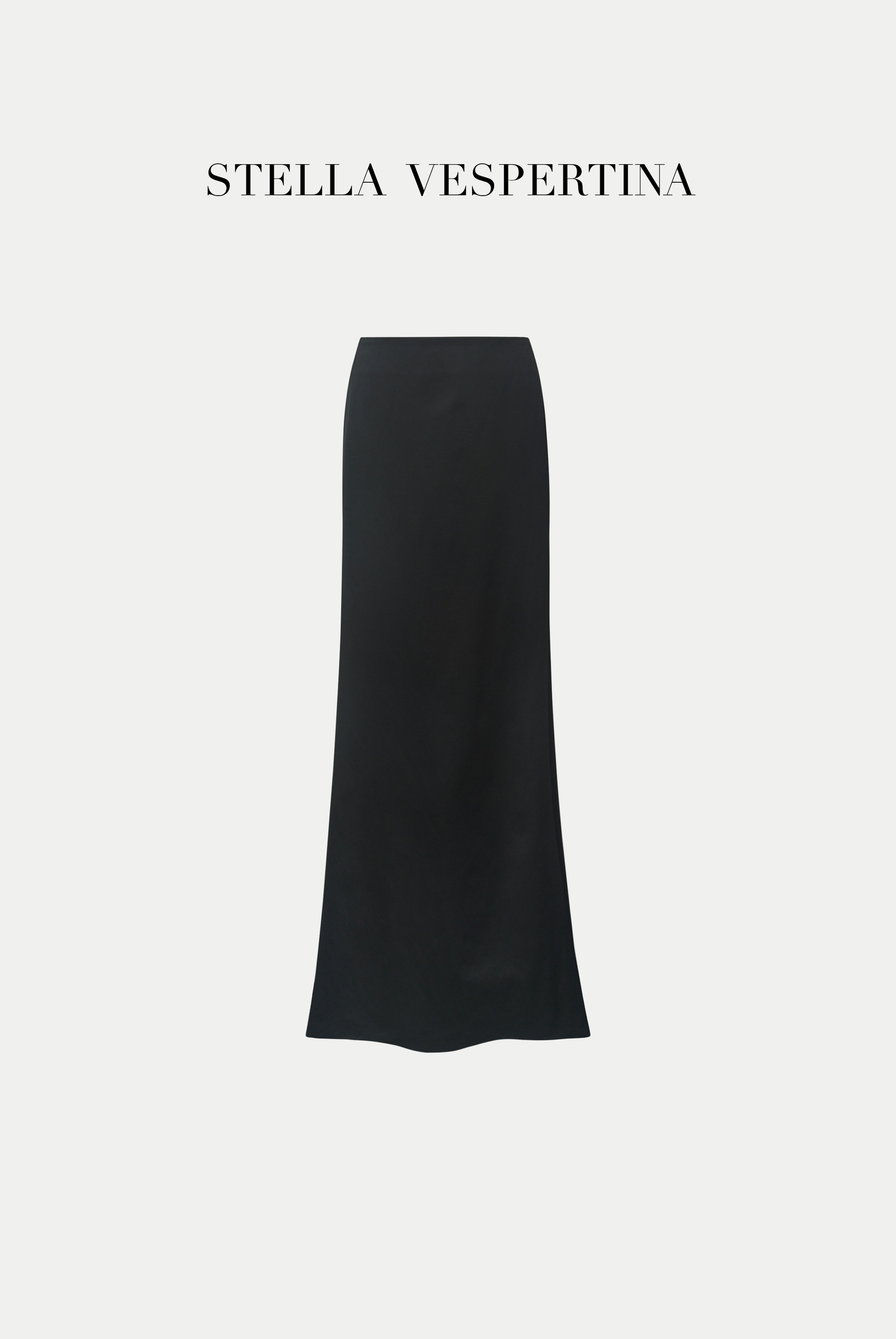 缎面低腰长款半裙-1