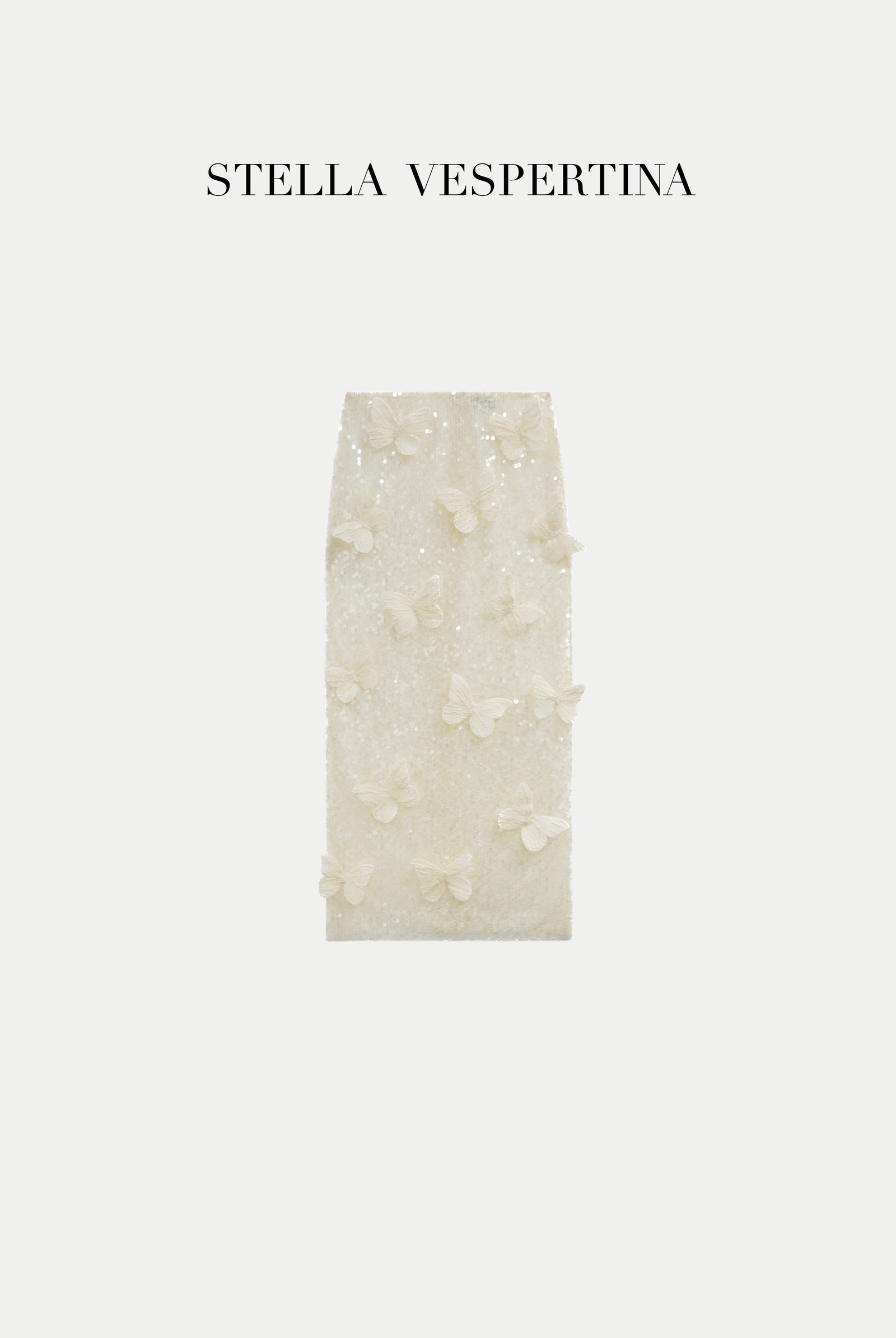 蝴蝶饰珠片蕾丝半裙-1