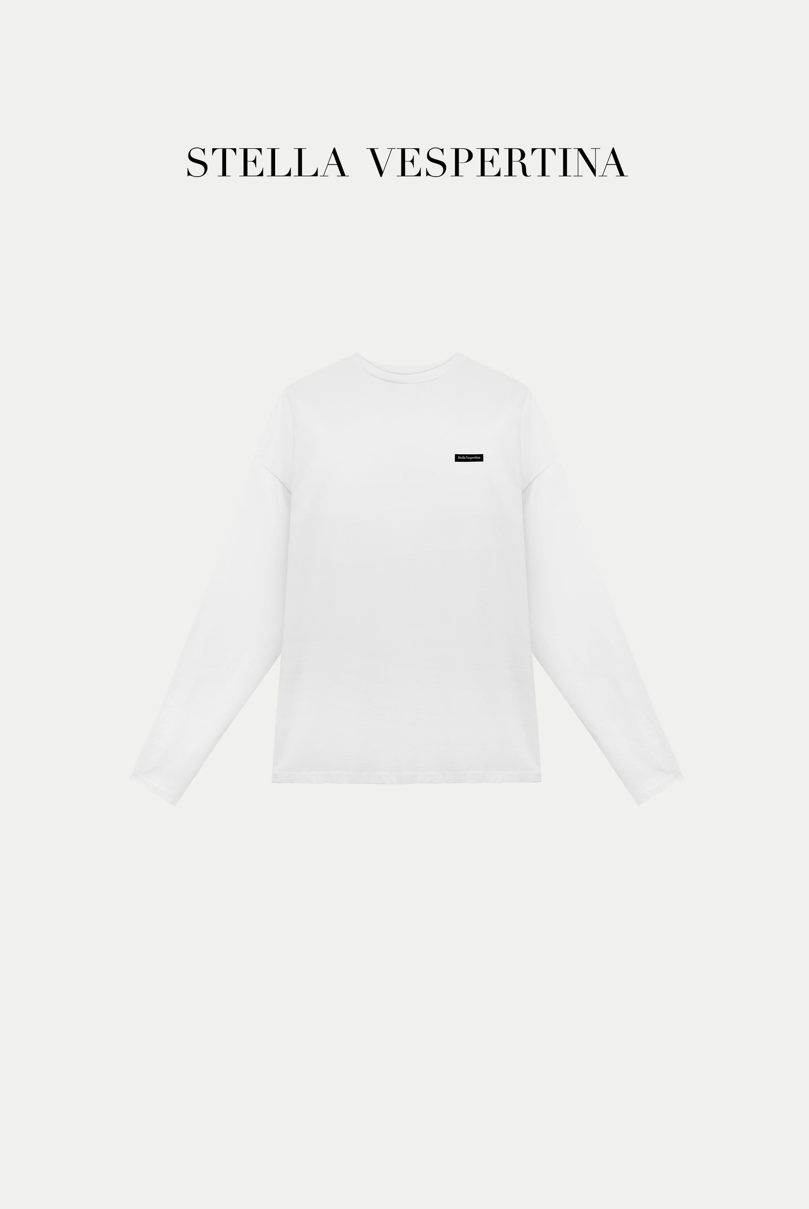 大廓形长袖棉质T恤-1