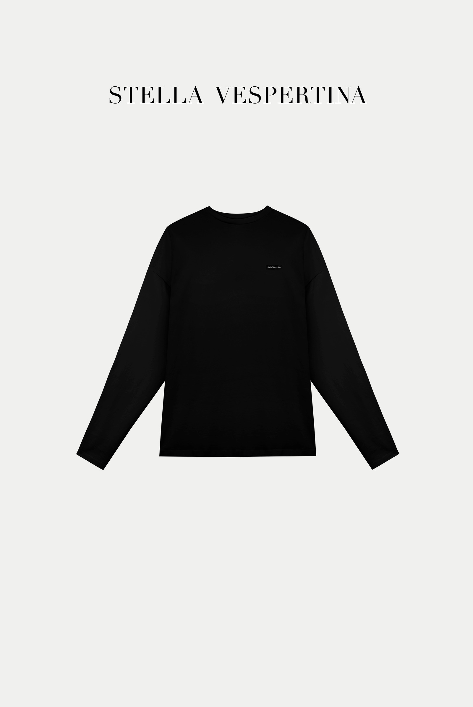 大廓形长袖棉质T恤-1