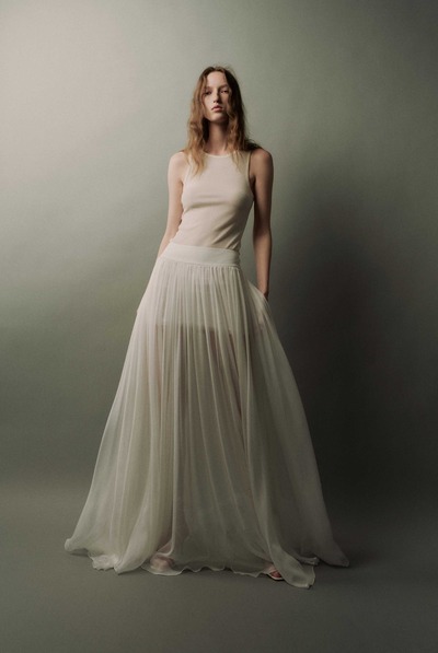 真丝雪纺长款半裙