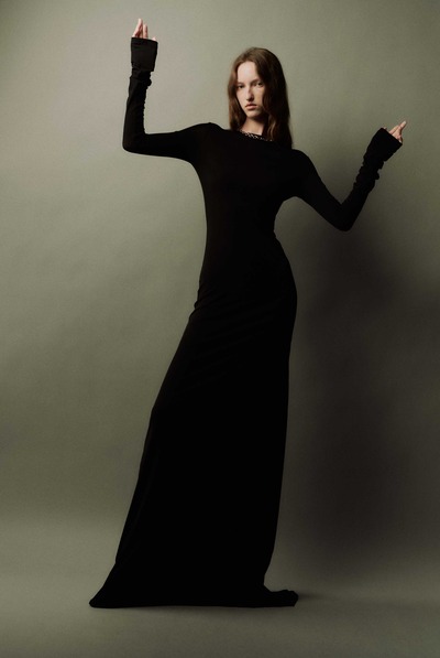 棉质长袖连衣裙