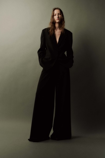 Boyfriend羊毛混纺西装式外套