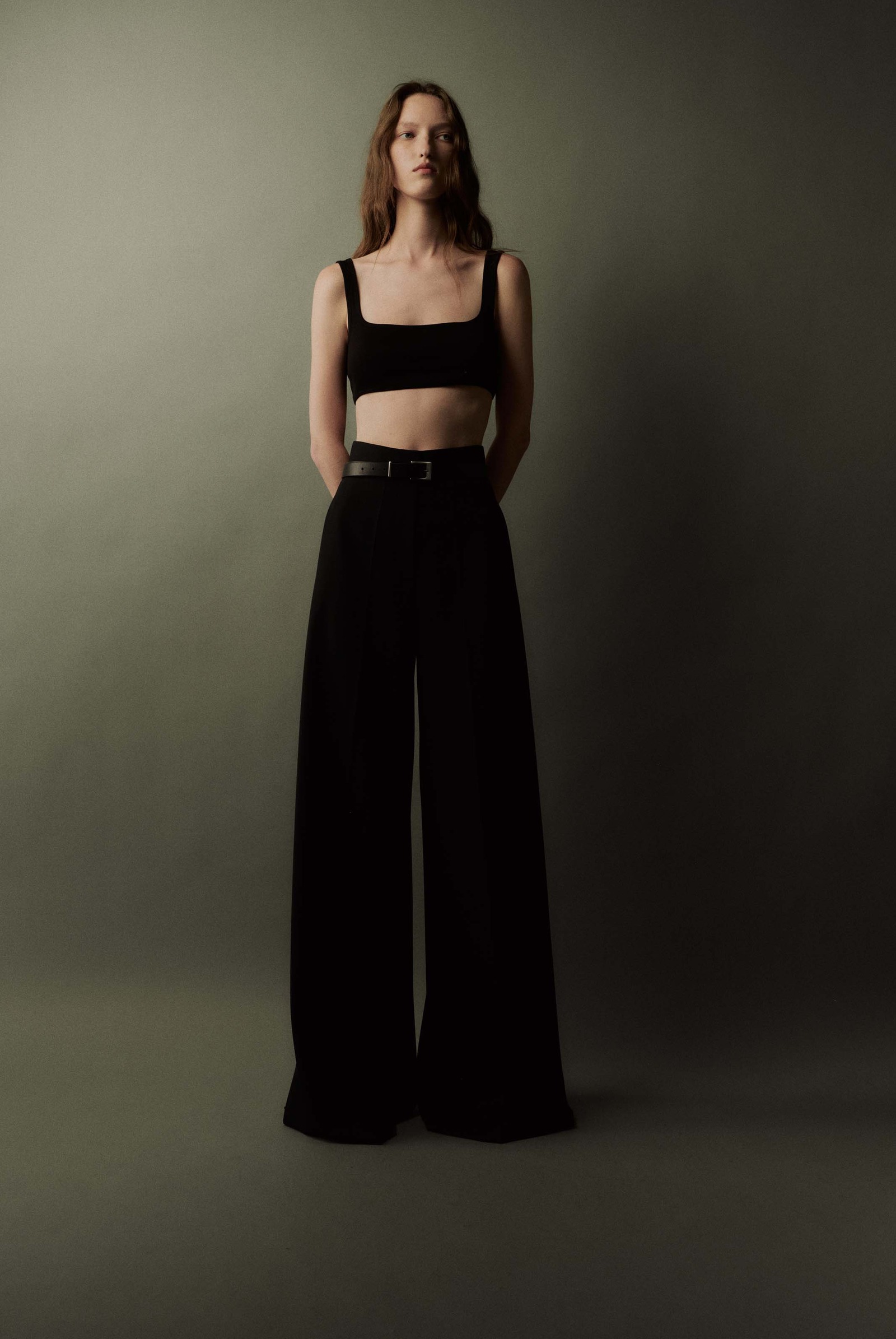 羊毛高腰阔腿裤-4