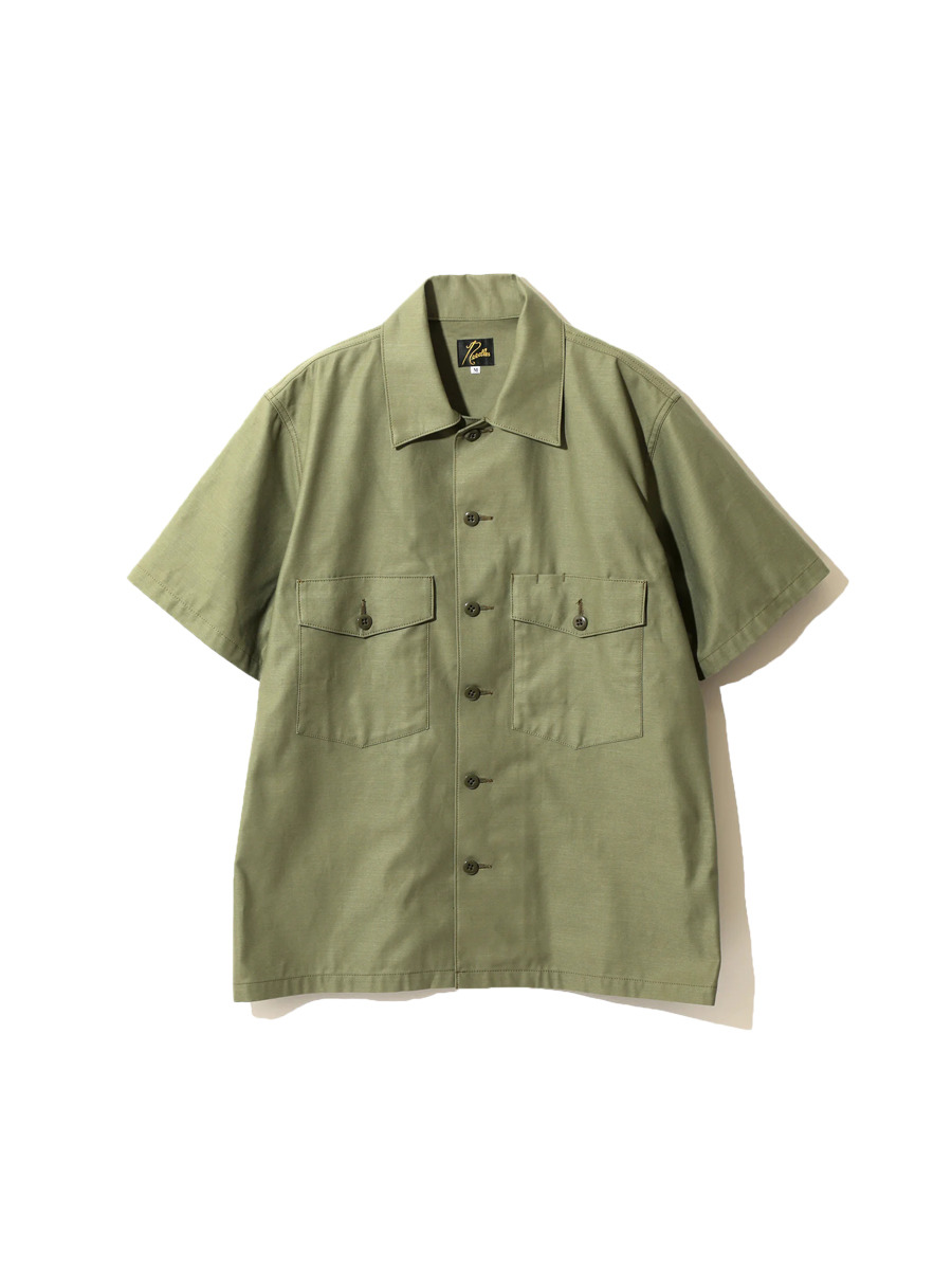 NEEDLES 22SS C.O.B. S/S Classic Shirt - R/W Jacquard