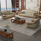 3600usd 1+2+4 Kfsee Wood Sofa