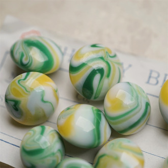 水彩油画柠檬芭菲莫奈植物园配色mix~日本进口复古手工手造中古玻璃琉璃纽扣  侧孔可串珠