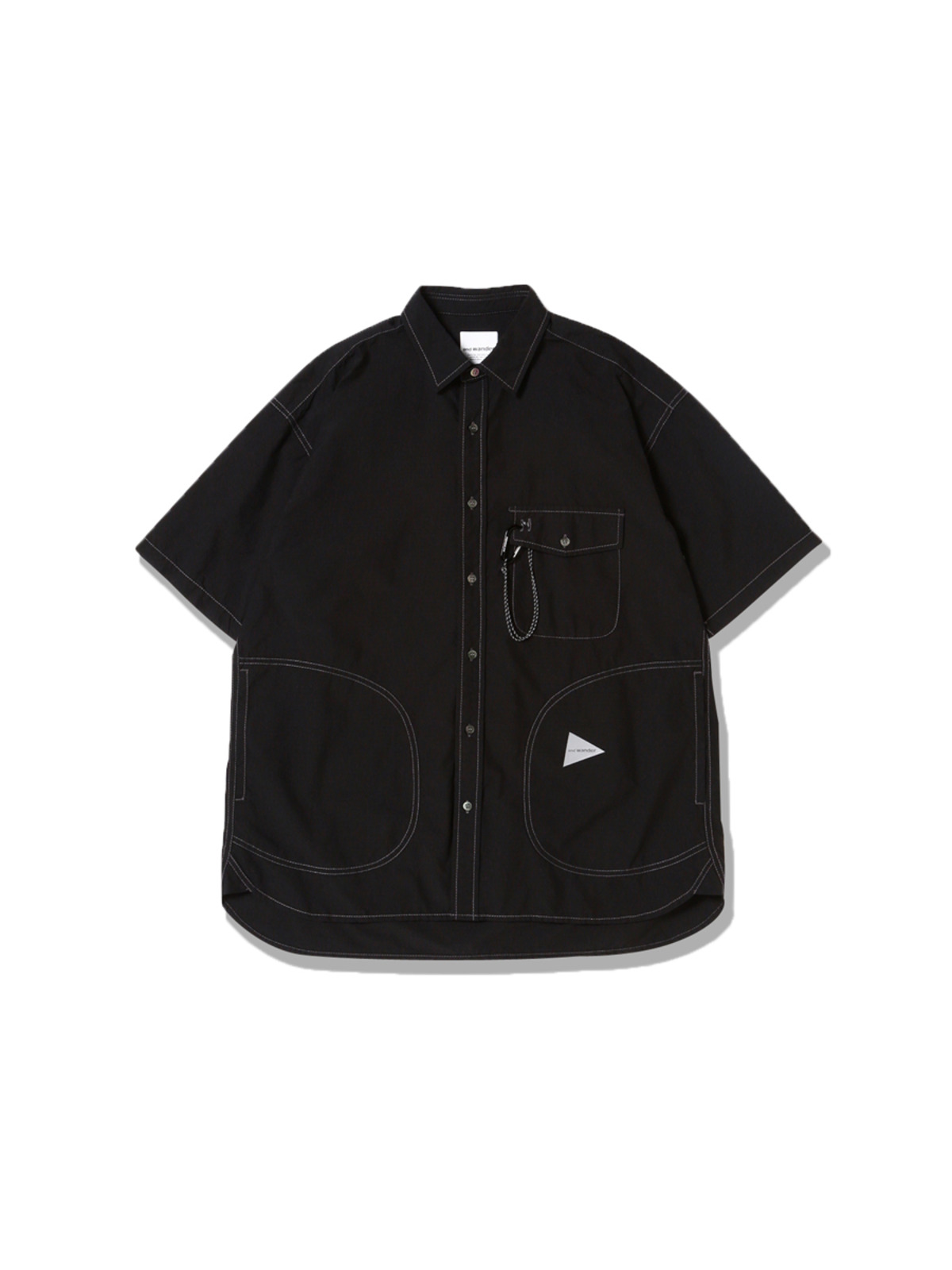 and wander 24SS C/N rip SS shirt