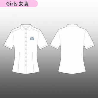 Sias IS Girls SS White Blouse 女生短袖白衬衫
