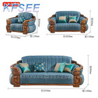 5000usd 1+2+3 Kfsee Castle Sofa