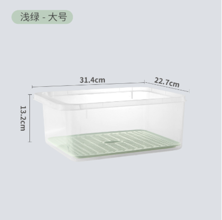 良舍原创冰箱滤水收纳盒LSCF44  大号+小号-6