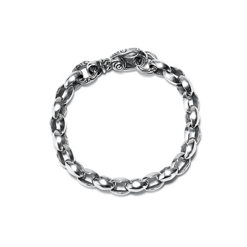 MF BRACELET: SILK-LINK BRACELET SMALL w CYGNET CIRCLE