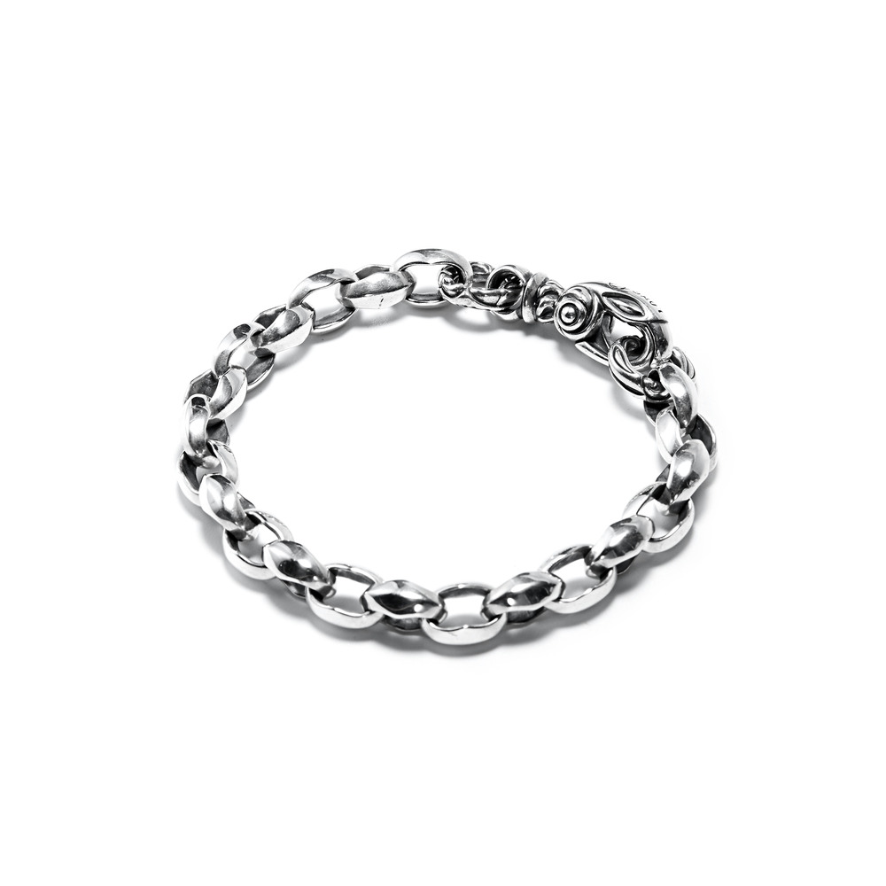 MF BRACELET: SILK-LINK BRACELET SMALL w CYGNET CIRCLE-2