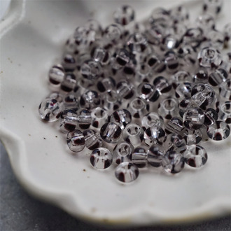 透明黑条纹~preciosa宝仕奥莎捷克条纹系米珠 6/0 约4MM