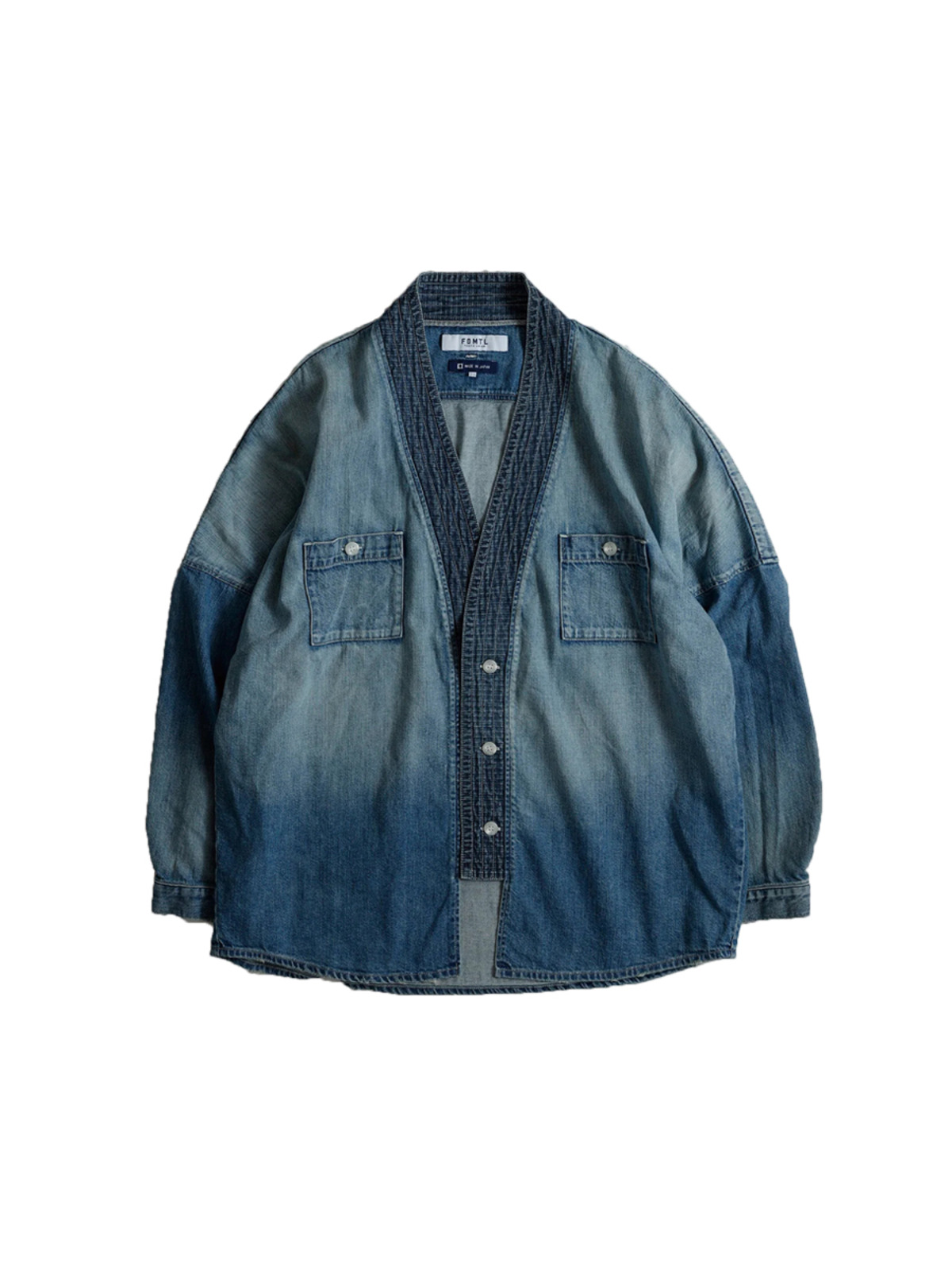 FDMTL 24FW DENIM HAORI SHIRT 3YR WASH