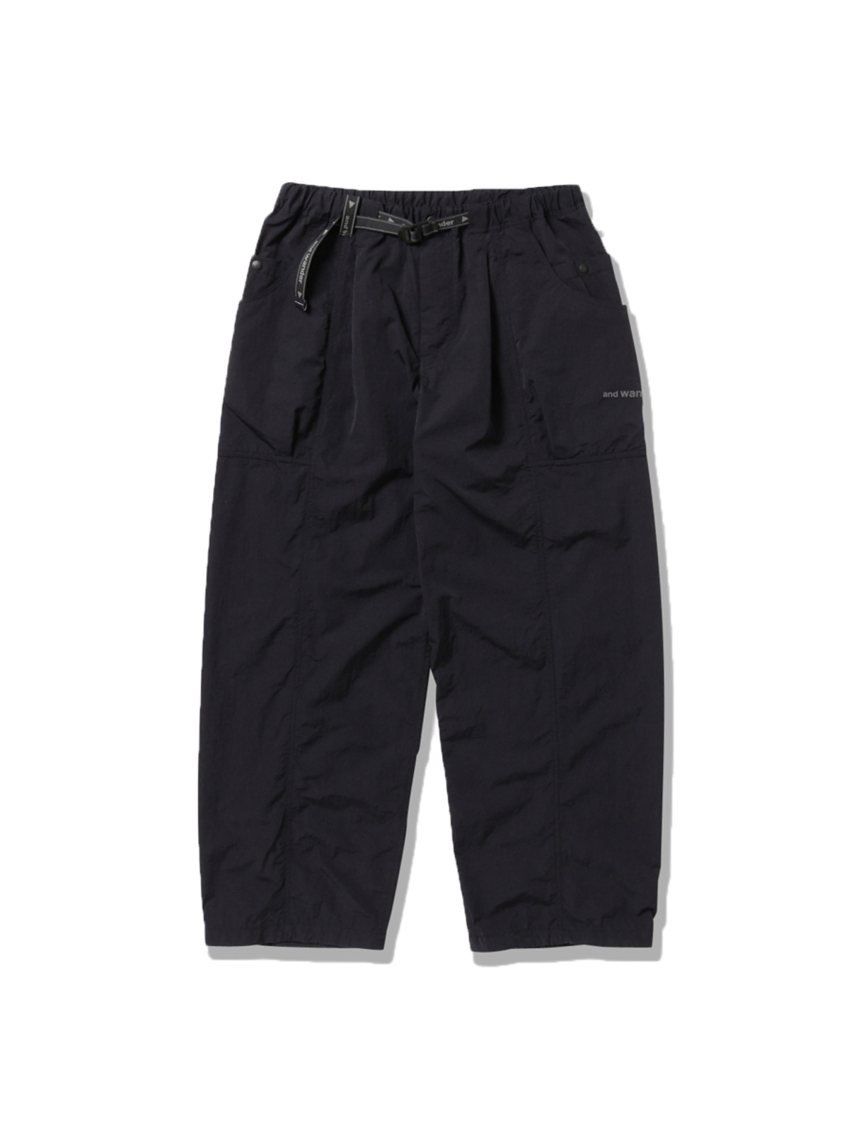 and wander 24FW crinkled nylon pants
