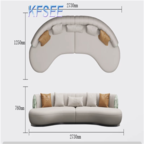 2000usd 270cm length Kfsee Sofa