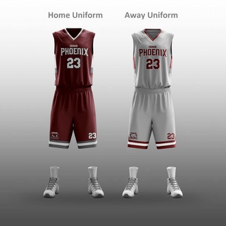 Boy Basketball Home and Away Uniform  男装主场和客场篮球队服