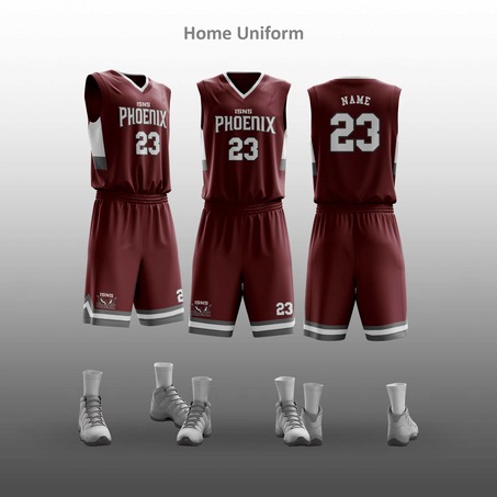 Boy Basketball Home and Away Uniform  男装主场和客场篮球队服-2