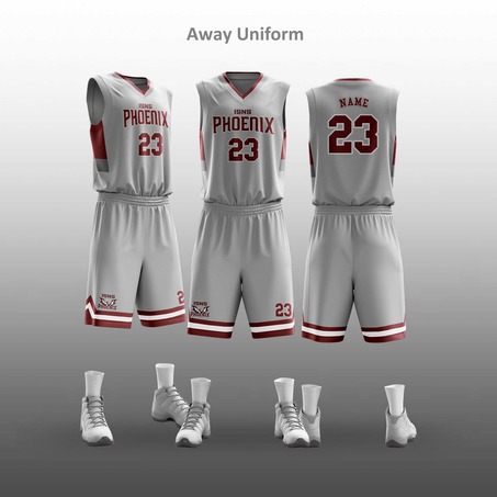 Boy Basketball Home and Away Uniform  男装主场和客场篮球队服-3