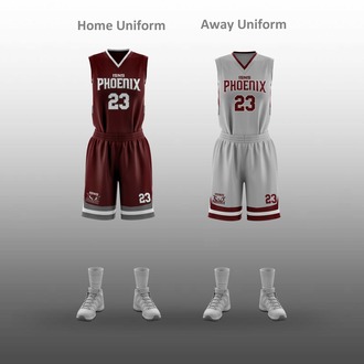 Girl Basketball Home and Away Uniform  女装主场和客场篮球队服