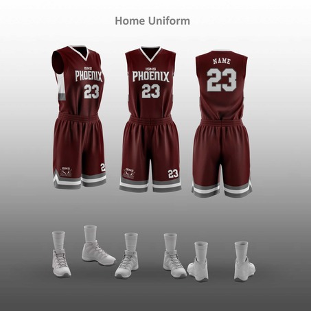 Girl Basketball Home and Away Uniform  女装主场和客场篮球队服-2
