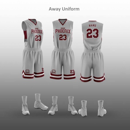 Girl Basketball Home and Away Uniform  女装主场和客场篮球队服-3