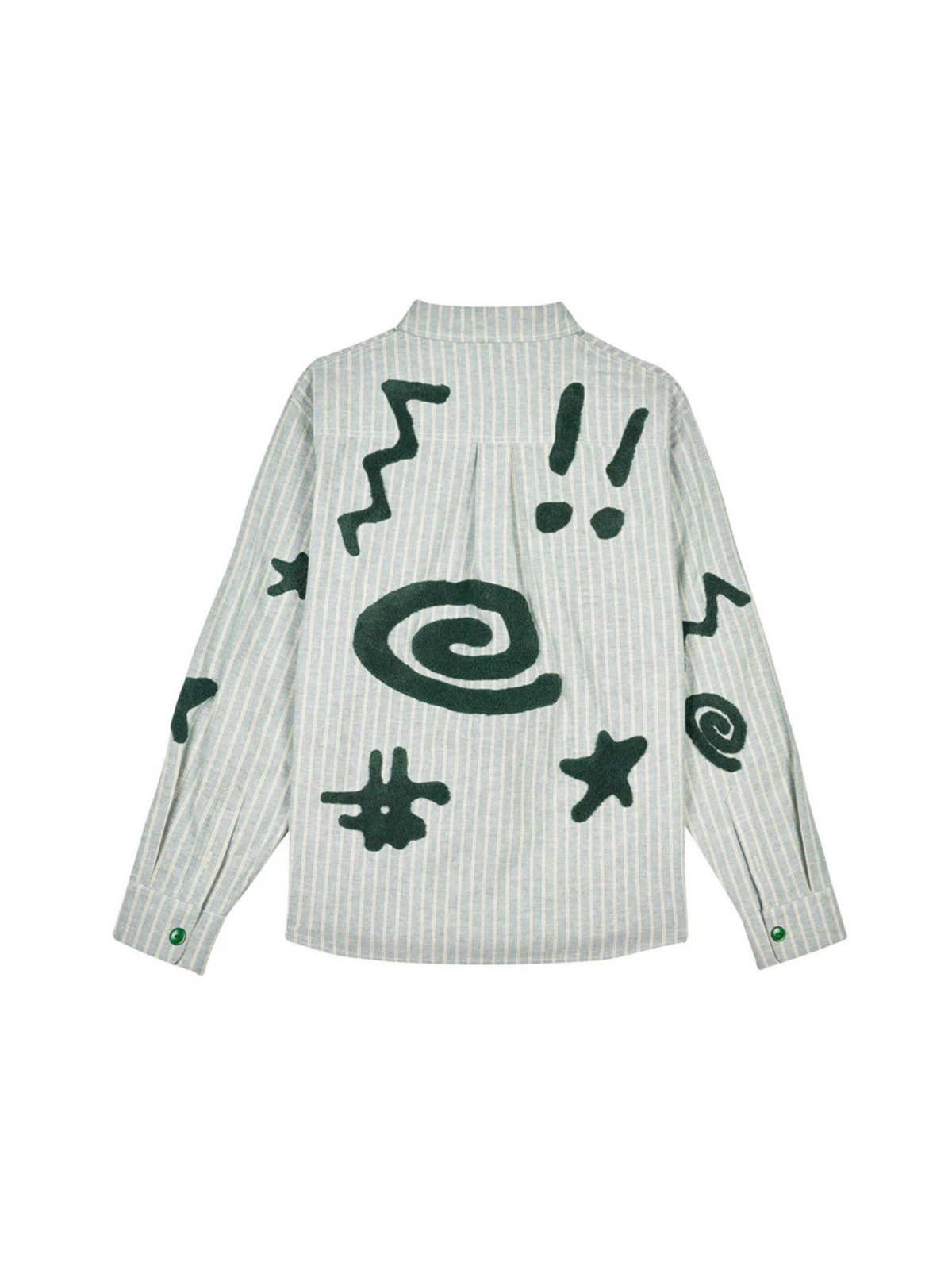 Brain Dead 24FW Striped Chenille Symbol Button Up Shirt