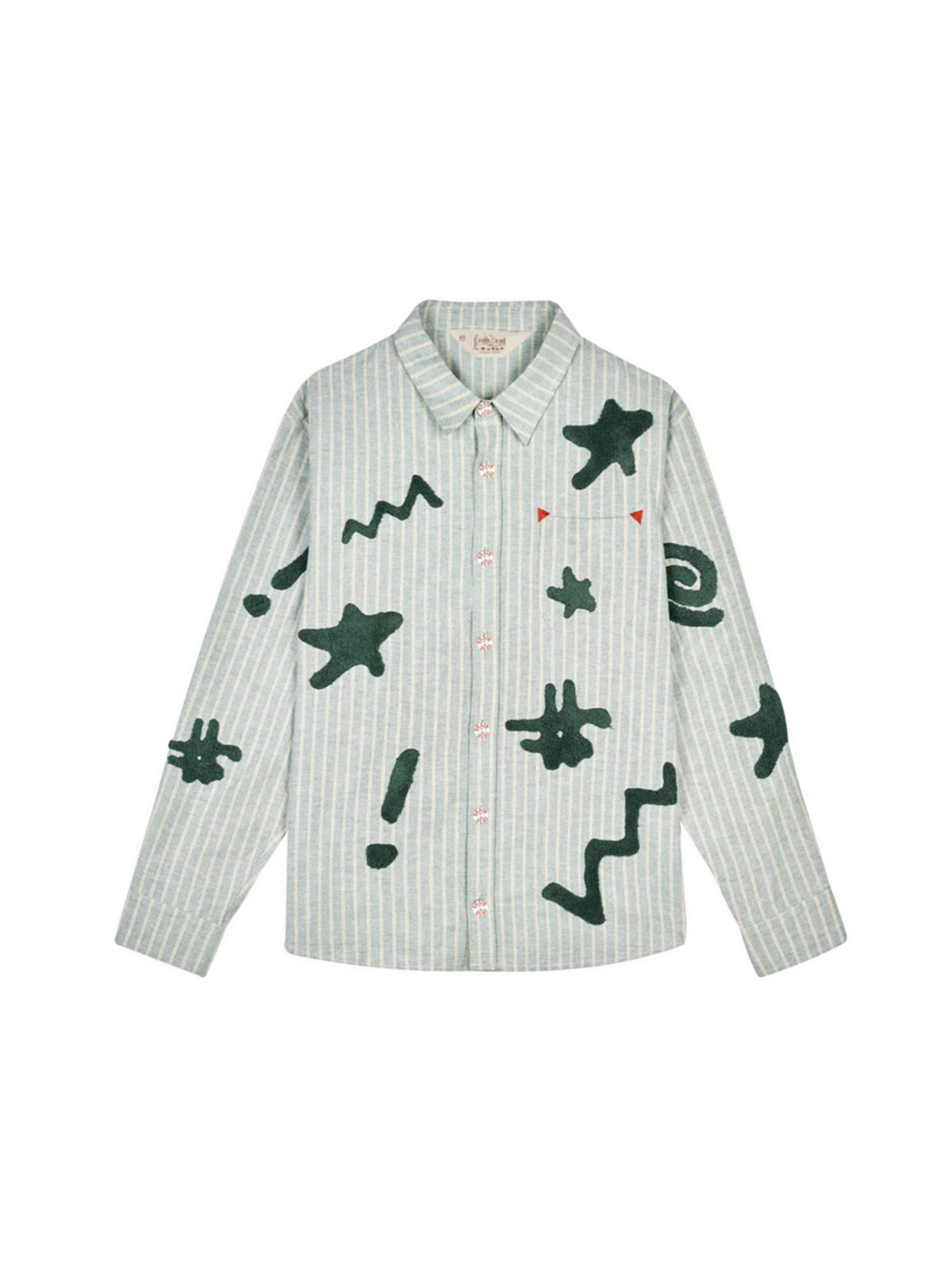 Brain Dead 24FW Striped Chenille Symbol Button Up Shirt