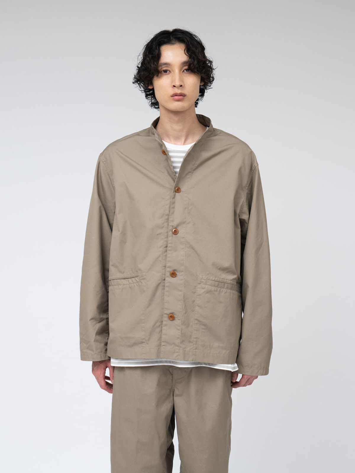 nanamica 25SS Band Collar Shirt Jacket