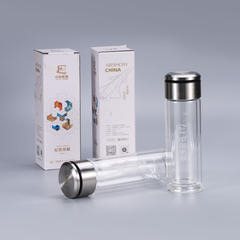 中国航展纪念双层玻璃杯