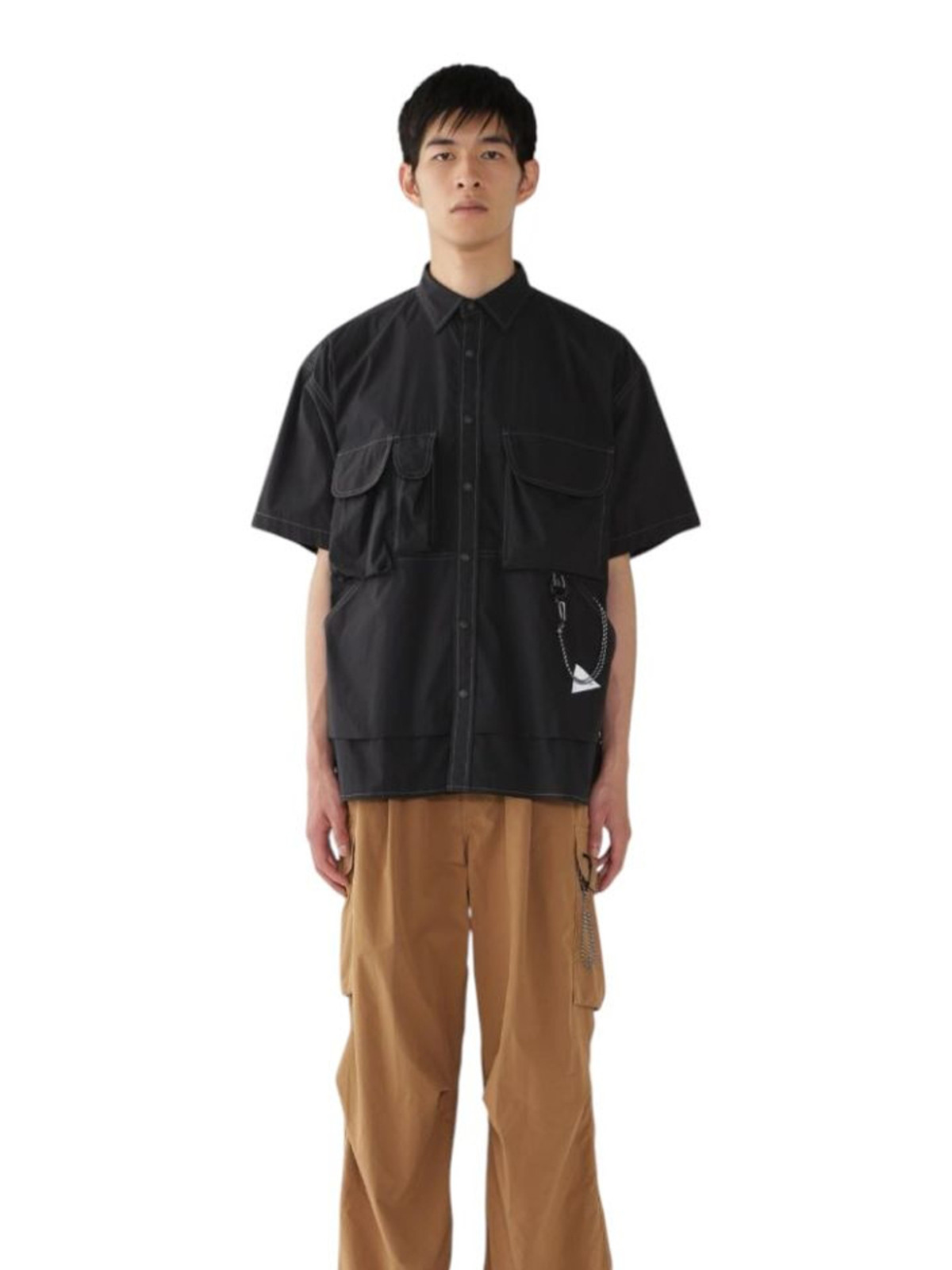 and wander 25SS multi pocket SS shirt (M)