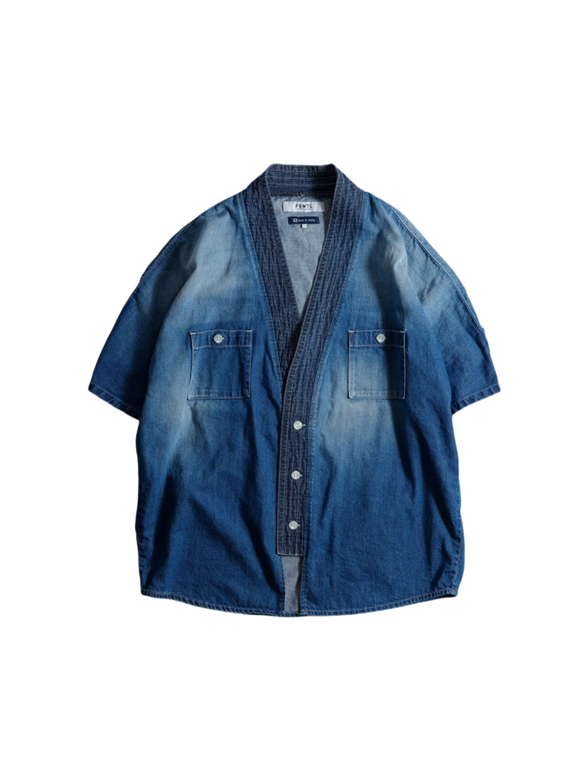 FDMTL 25SS DENIM HAORI S/S SHIRT 3YR WASH