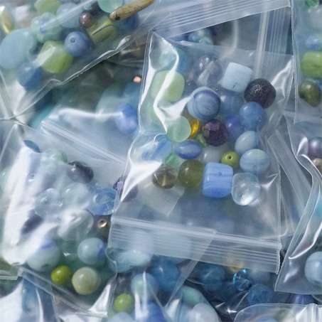 混装款16号~高级蓝绿条纹感混色系mix捷克珠玻璃琉璃珠 混色款20g-5