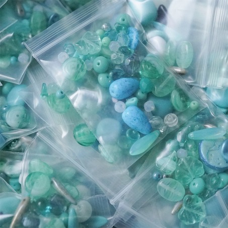 混装款18号~松石蓝绿色系mix捷克珠玻璃琉璃珠 混色款20g-4