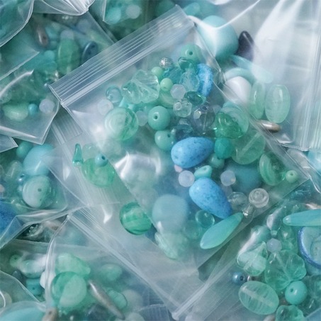 混装款18号~松石蓝绿色系mix捷克珠玻璃琉璃珠 混色款20g-5