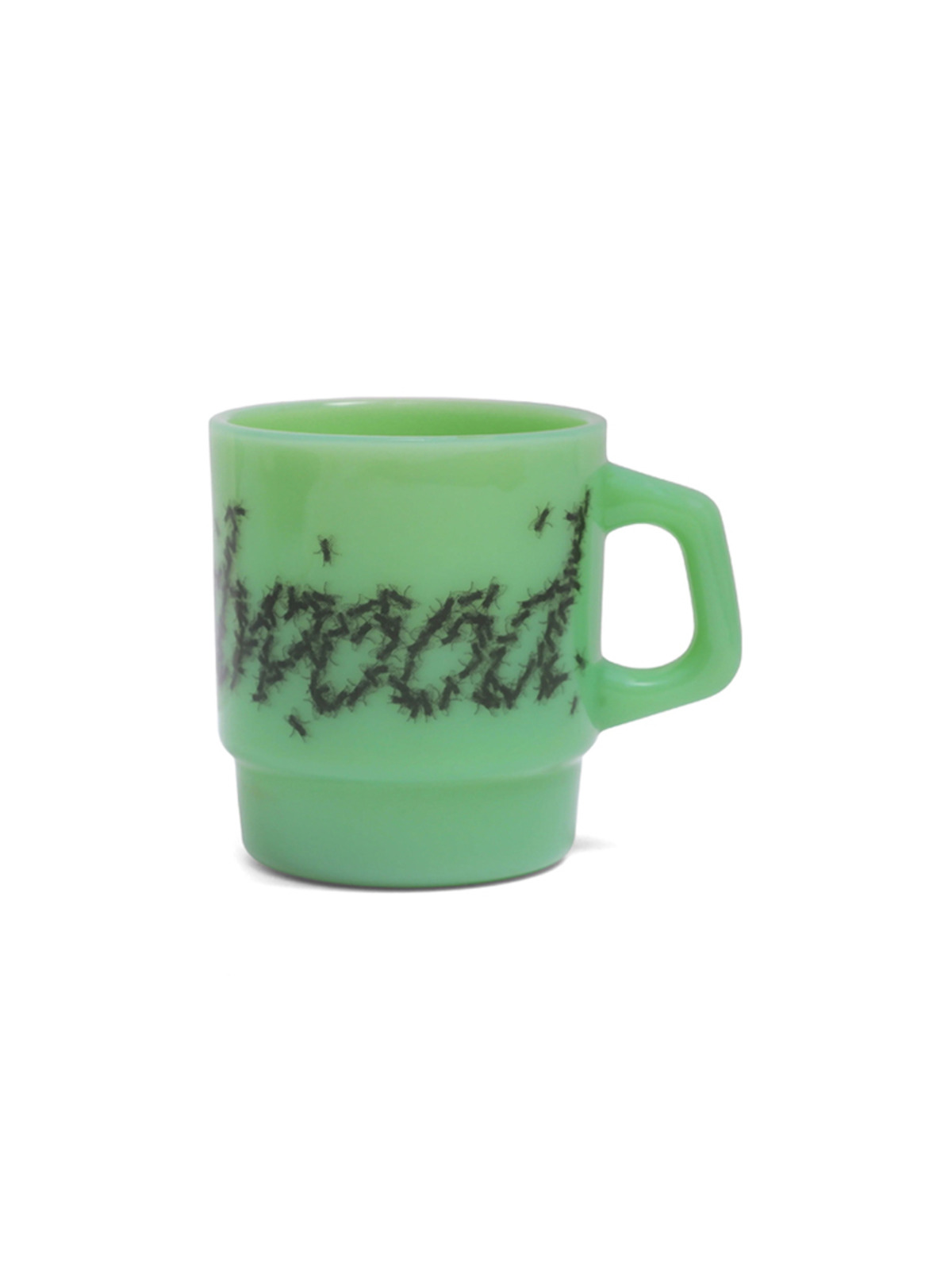 Metalwood Studio 25SS Flies Milk Glass Mug