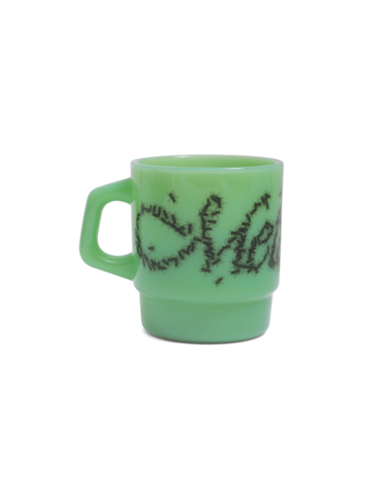 Metalwood Studio 25SS Flies Milk Glass Mug