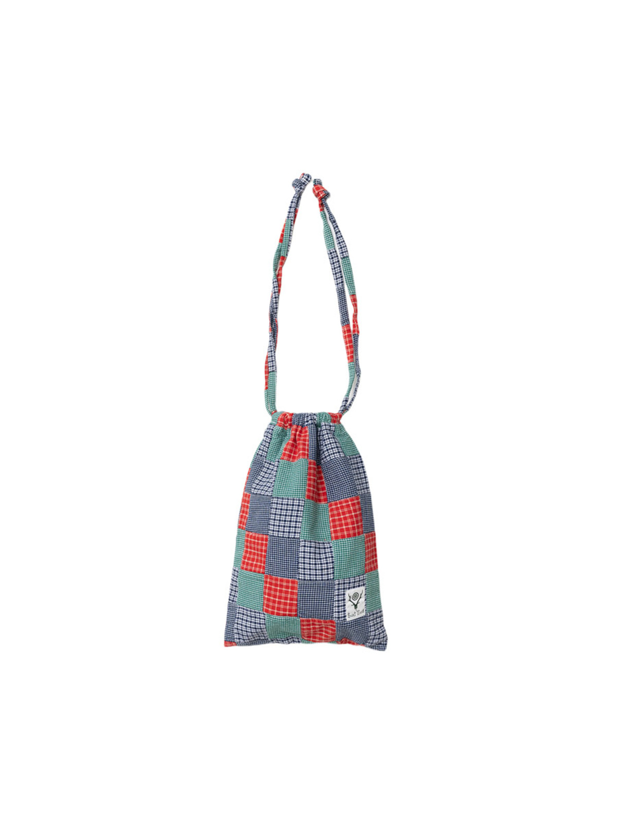SOUTH2 WEST8 25SS STRING BAG - PLAID PATCHWORK
