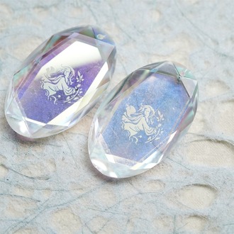 处女座~稀有星座系列中古吊坠~施华洛S家进口古董玻璃吊坠串珠材料 宽24MM