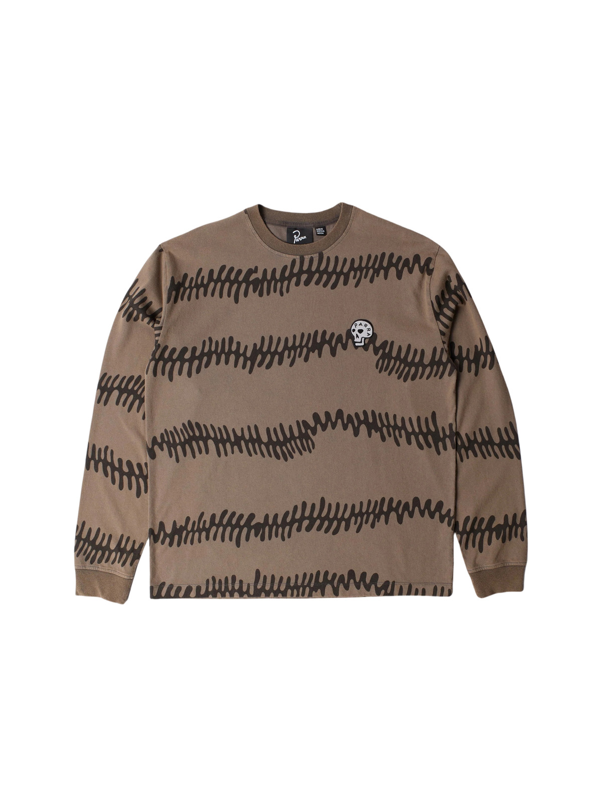 By Parra 25SS Stitched Skull Long Sleeve T-shirt